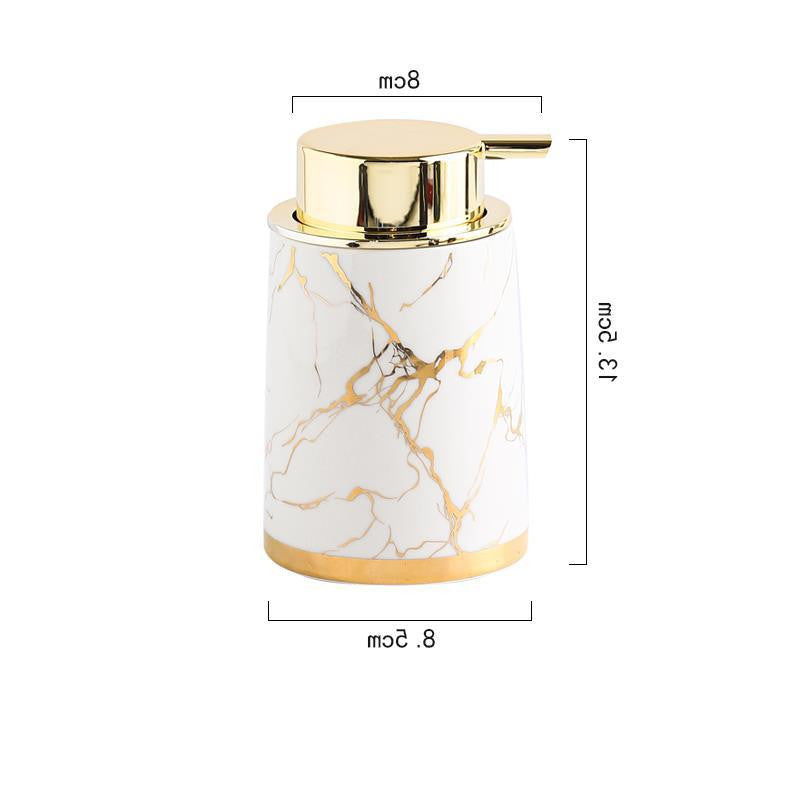 Clean ceramic foam soap bottle for bathroom vanity