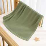 Sage baby blanket for stroller, nursery, and tummy time