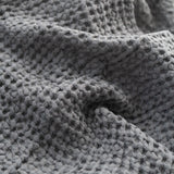Dark grey waffle towel set for everyday bathroom use