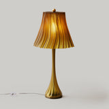 Pleat table lamp with sculptural 3D-printed folded shade