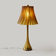 Pleat table lamp with sculptural 3D-printed folded shade