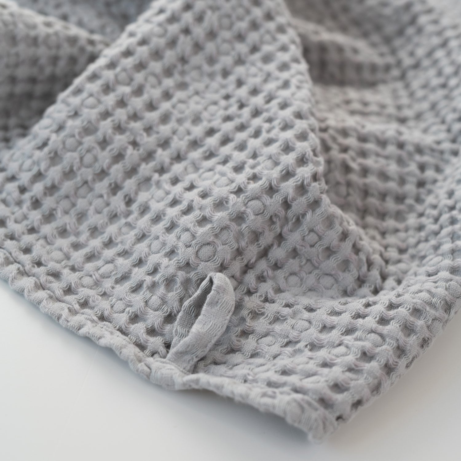 Linen Tales Light Grey Linen & Cotton Honeycomb Waffle Towel Set