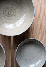 Handmade stoneware bowl set for serving and prep