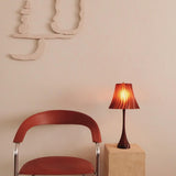 Pleat lamp detail for warm bedroom or living room styling